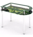 Glass dining table D-10-1 with tempered glass and chrome legs order